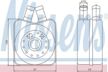 Nissens engine oil cooler - nissens, for