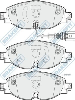 Apec blue front brake pad - blue,