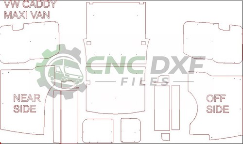 Caddy maxi van dxf - dxf, cnc