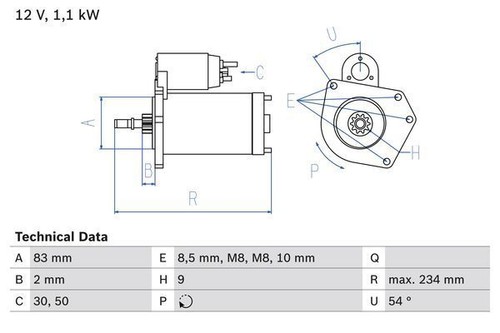Bosch starter motor for - starter,