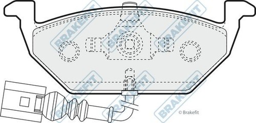 Apec front brake pad set - pad,