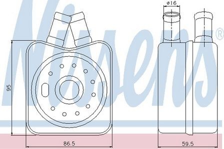 Nissens engine oil cooler for - engine,
