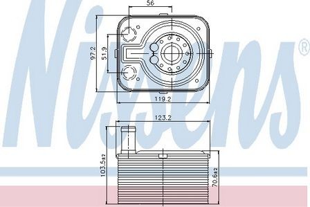 Nissens engine oil cooler for - engine,